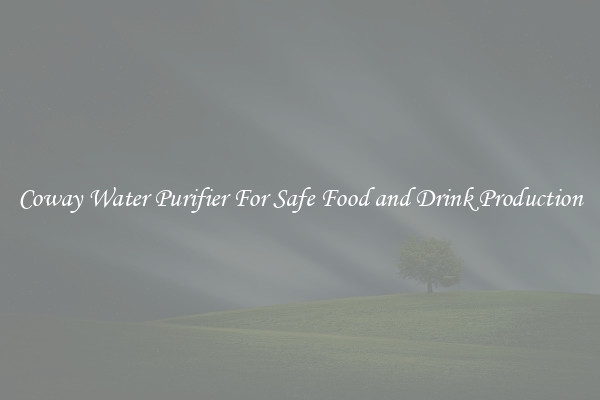 Coway Water Purifier For Safe Food and Drink Production
