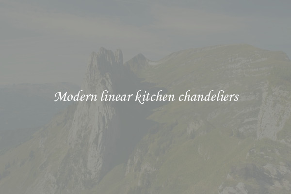 Modern linear kitchen chandeliers