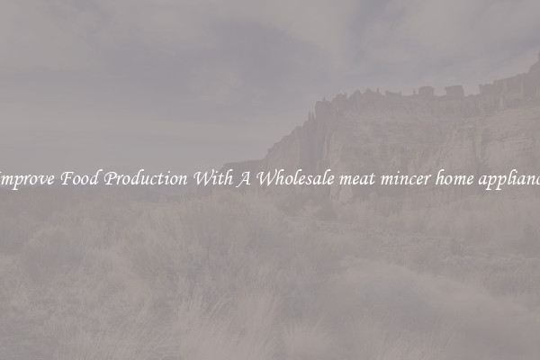 Improve Food Production With A Wholesale meat mincer home appliance