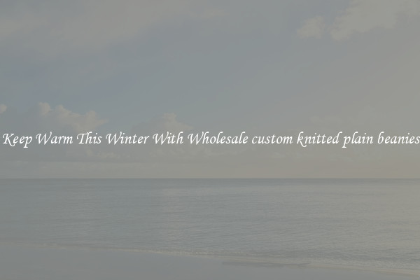 Keep Warm This Winter With Wholesale custom knitted plain beanies