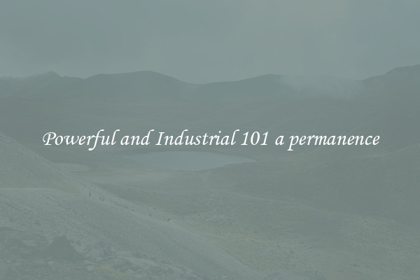 Powerful and Industrial 101 a permanence