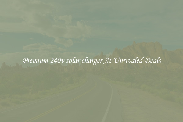 Premium 240v solar charger At Unrivaled Deals