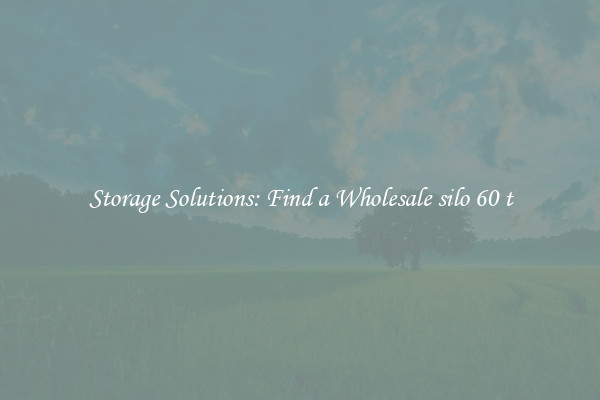 Storage Solutions: Find a Wholesale silo 60 t